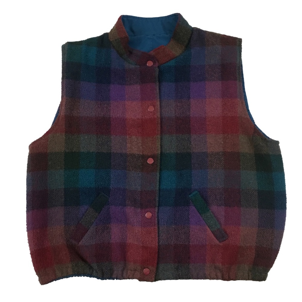 VTG 80s Andy Johns Reversible Womens Vest Size S